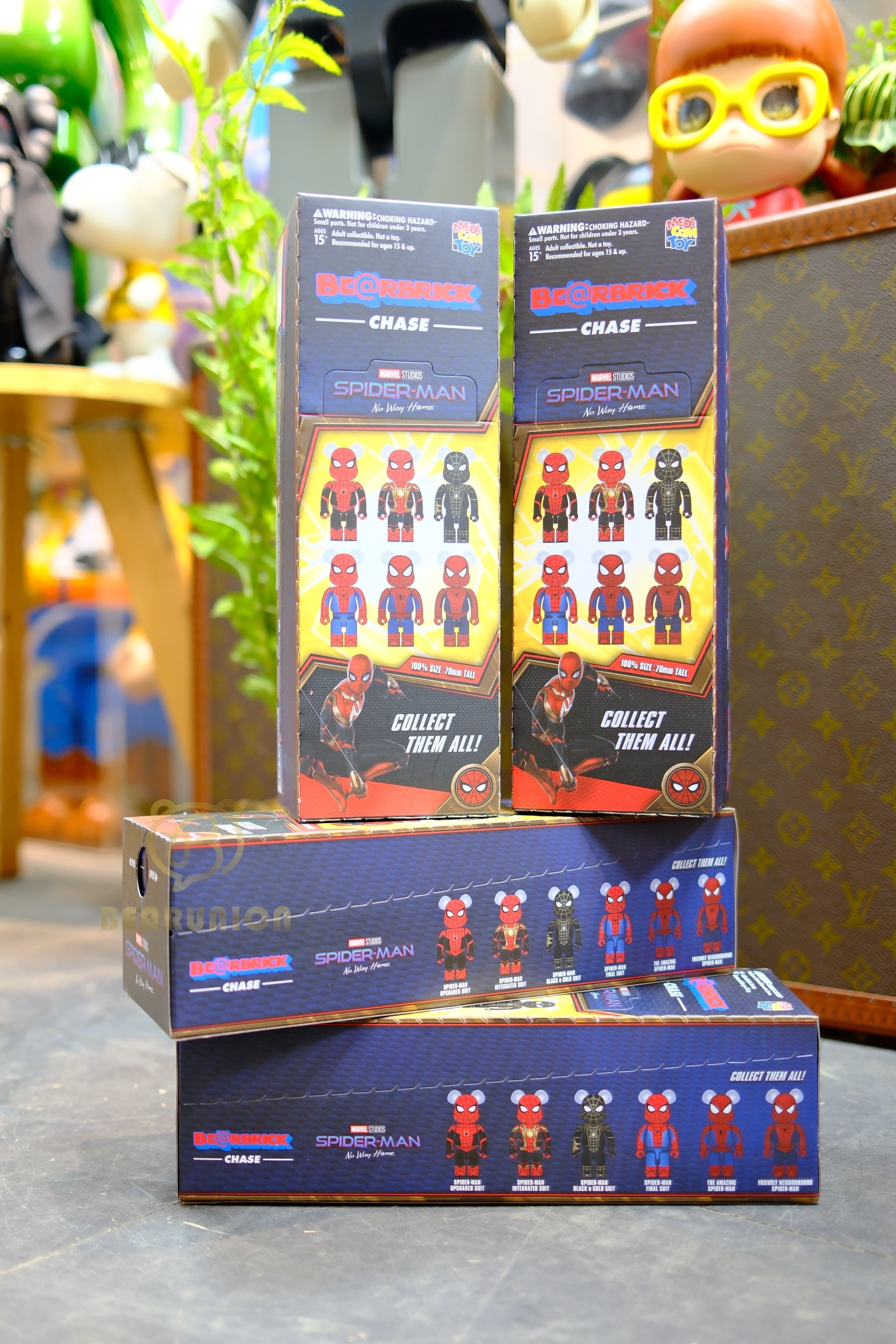 🥇In Stock🥇Bearbrick 100%  CHASE Spider-Man No Way Home
