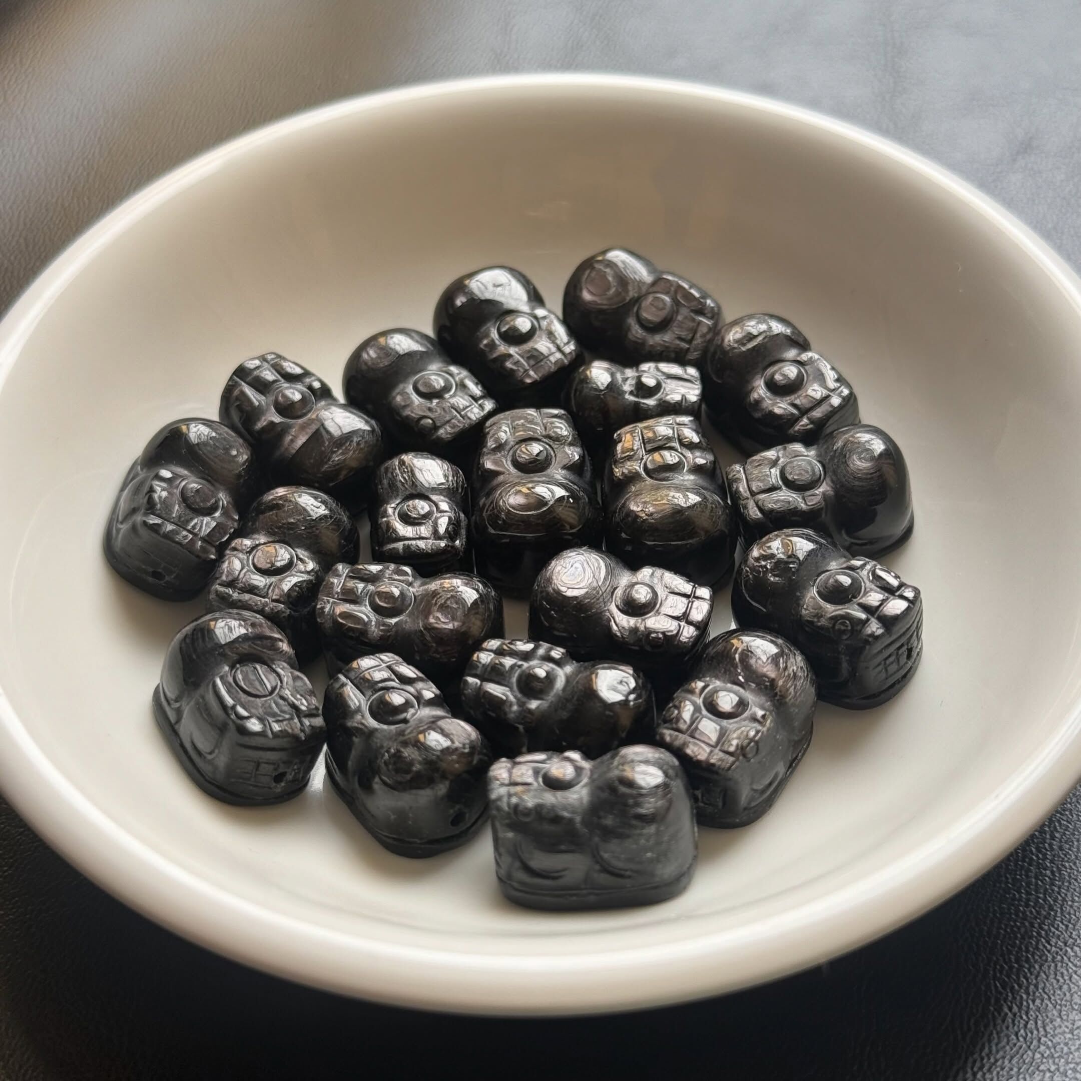 [原石] 金運石 貔貅 通孔