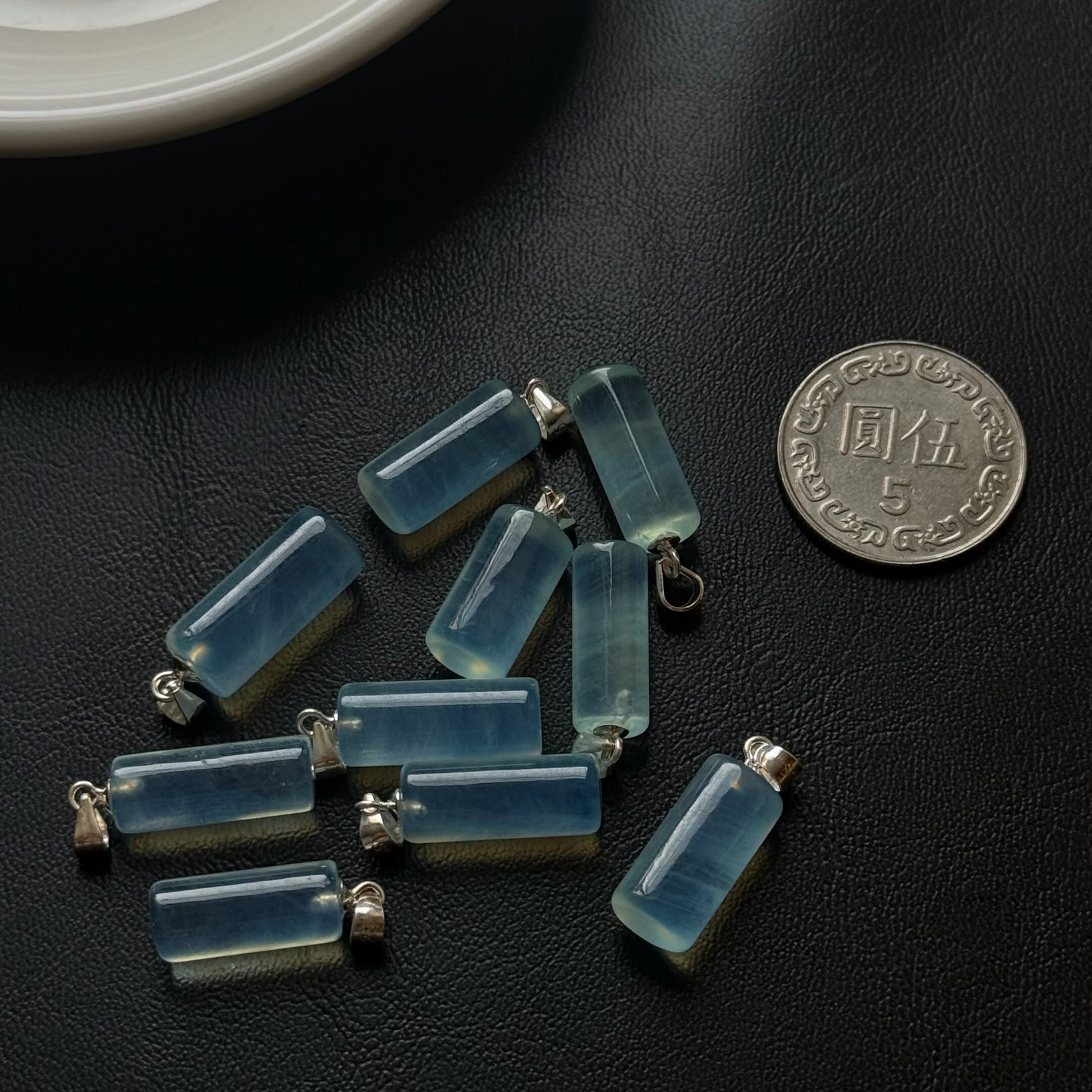 [原石] 冰種海藍寶 925銀項鏈吊墜