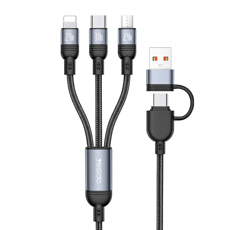 Yesido 4合1 15W USB 充電線 CA203 1.2m