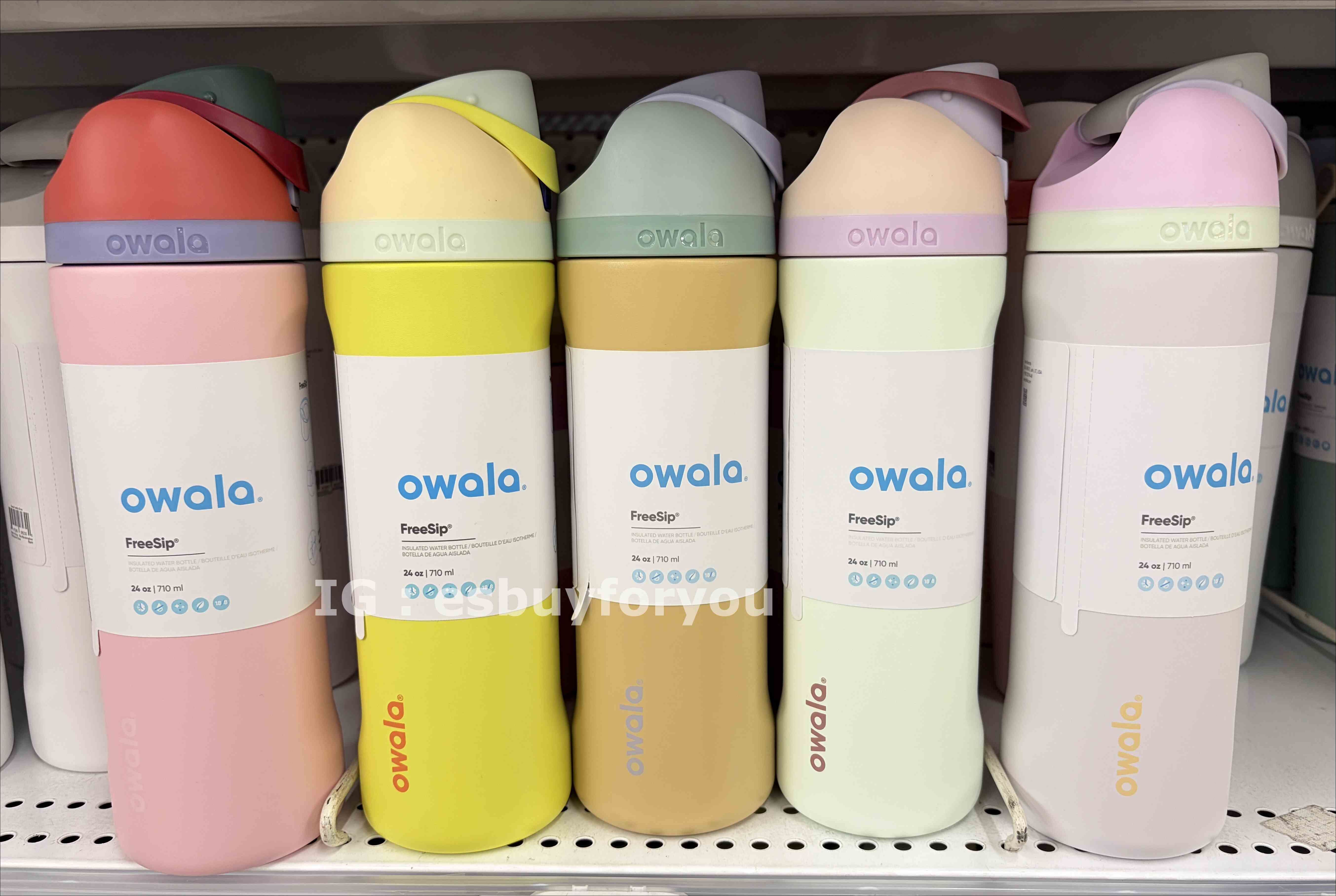 Owala(24oz 710ml) 不鏽鋼 FreeSip 拚色 水壺 (內有吸管) (多色)