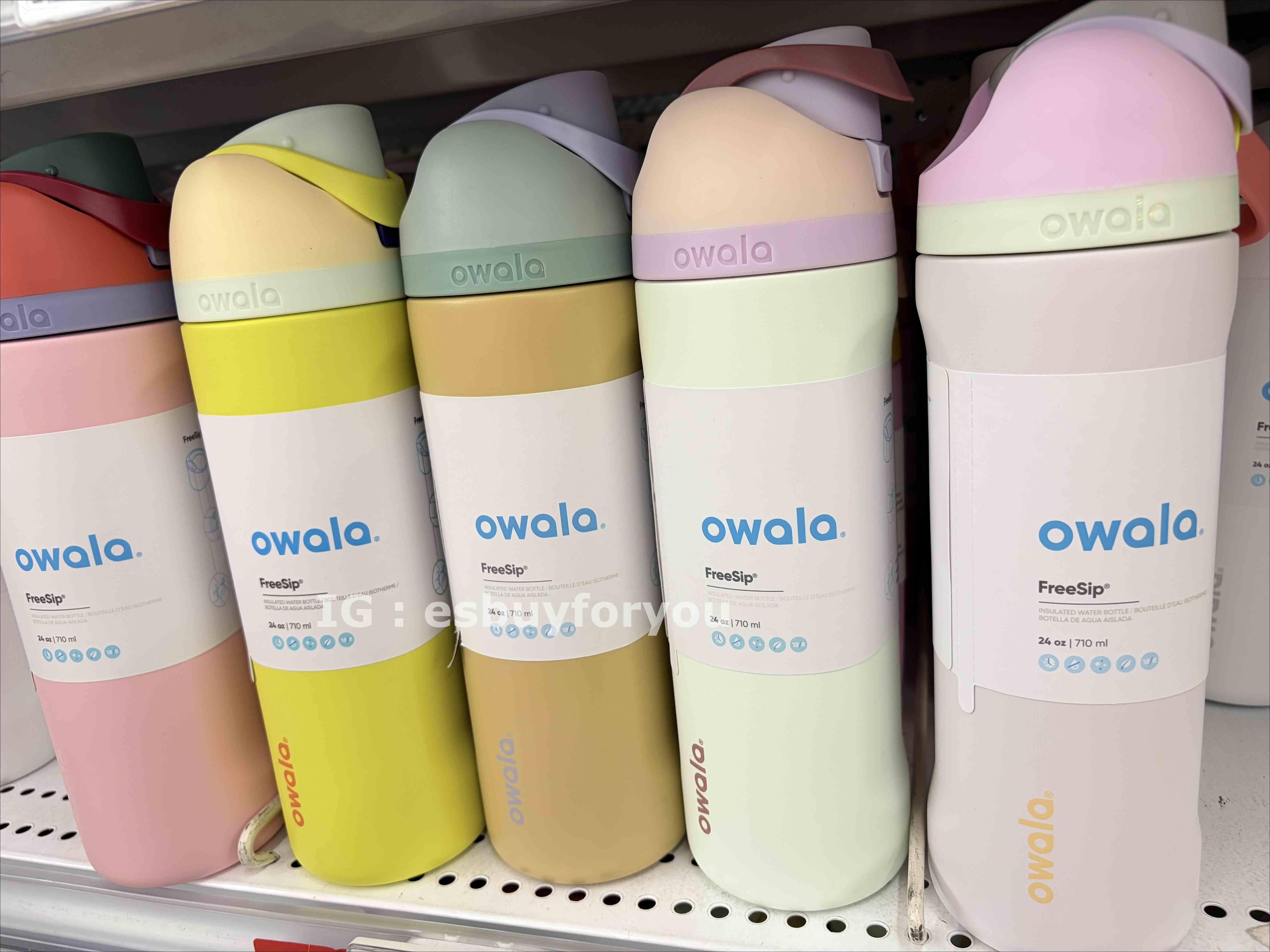 Owala(24oz 710ml) 不鏽鋼 FreeSip 拚色 水壺 (內有吸管) (多色)