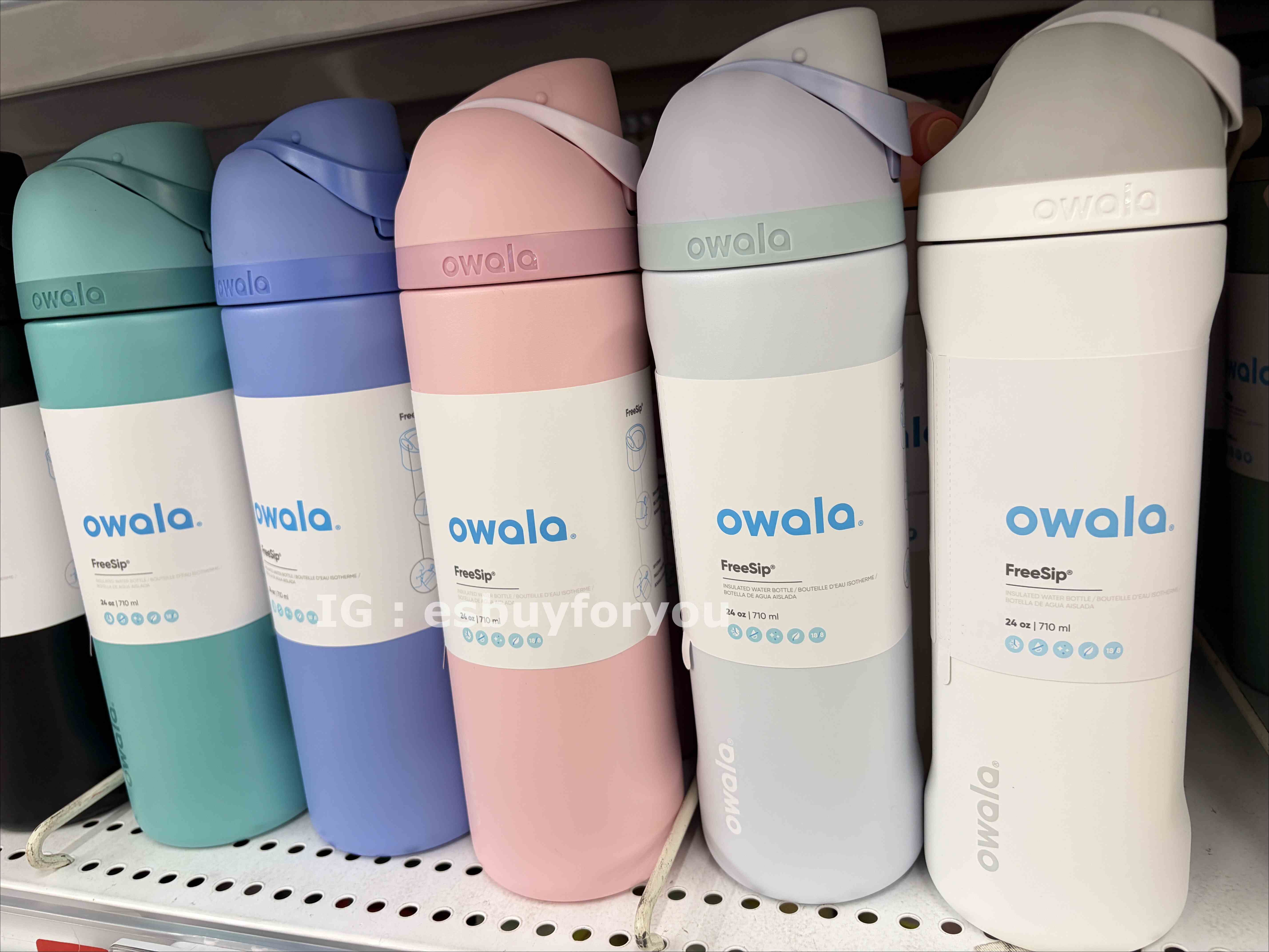 Owala(24oz 710ml) 不鏽鋼 FreeSip 水壺 (內有吸管) (多色)