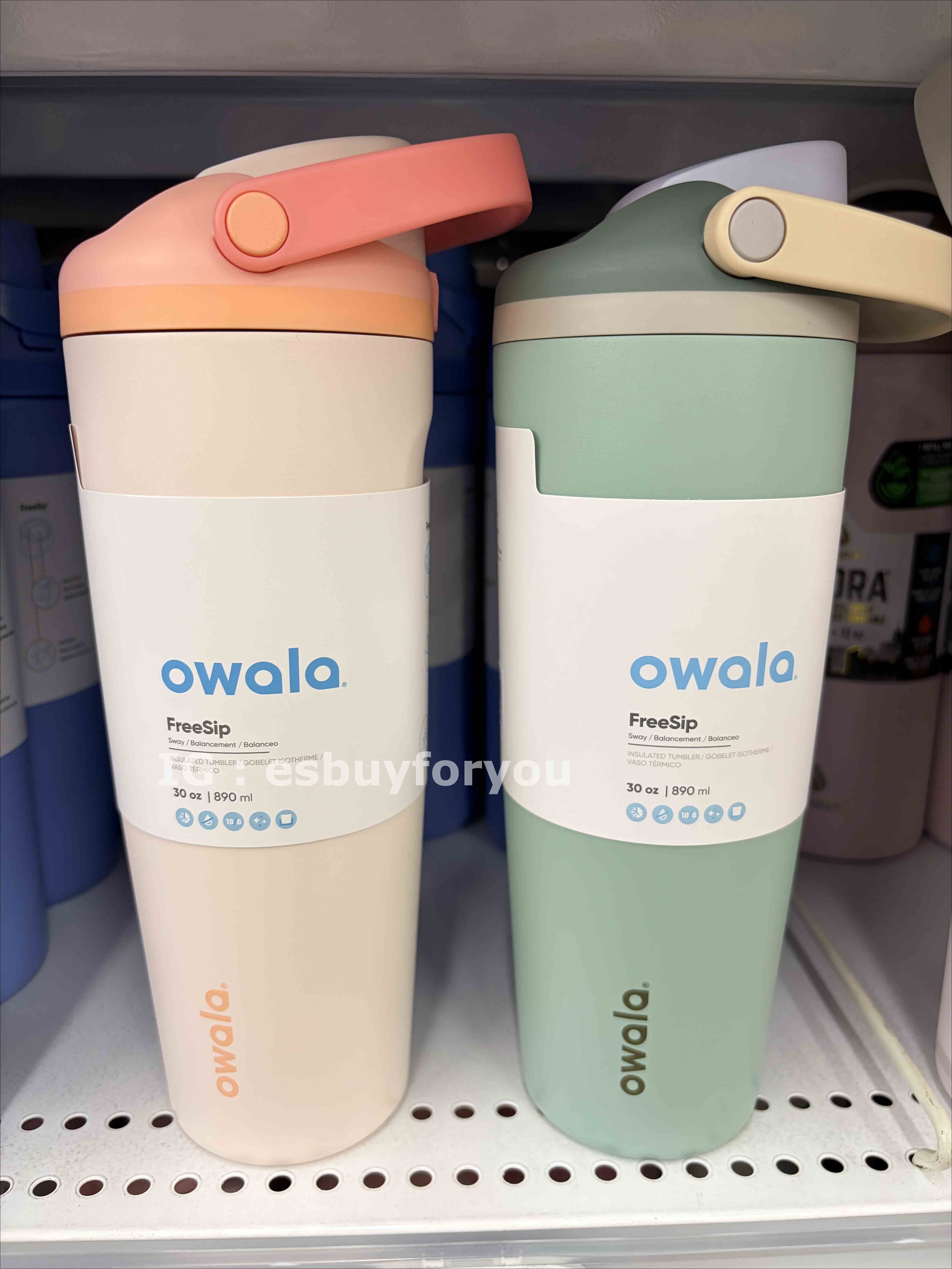 Owala(30oz 890ml) 手提款 不鏽鋼 Sway FreeSip 水壺 (內有吸管) (多色)