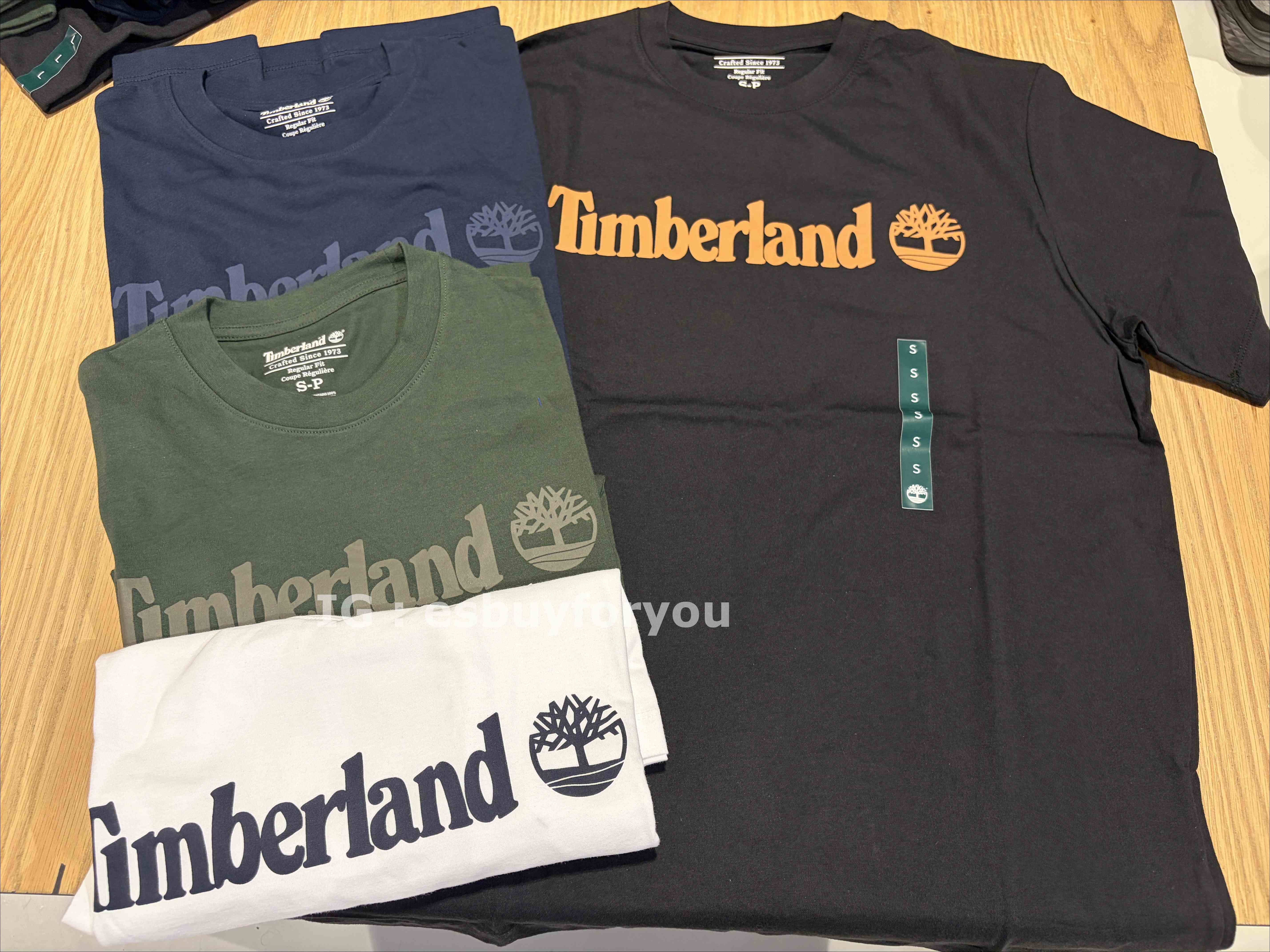 Timberland 大人 厚領口 經典字樣 短TEE (4色)