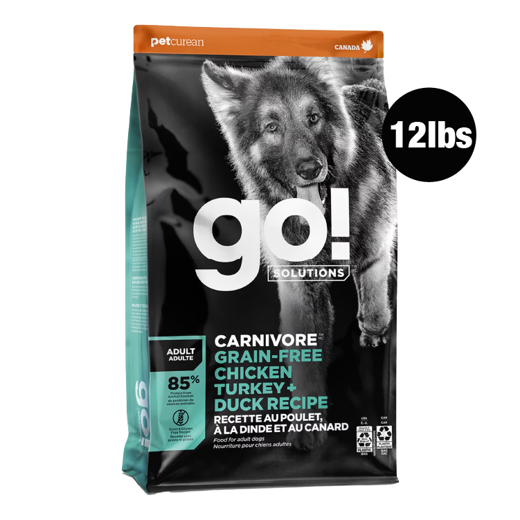 Go! Solutions 活力營養系列－無穀物 雞肉+火雞+鴨肉 成犬配方12lbs