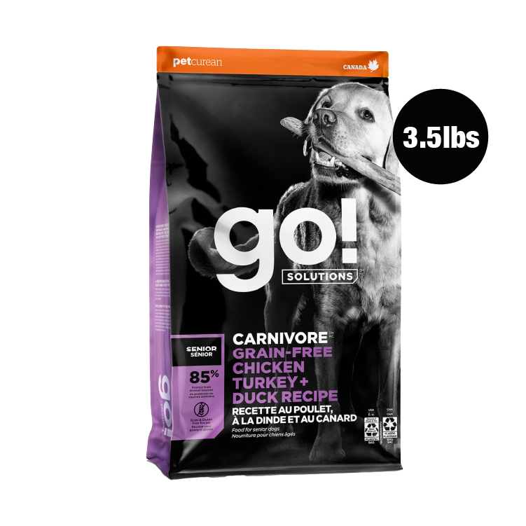 Go! Solutions 活力營養系列－無穀物 雞肉+火雞+鴨肉 老齡犬配方3.5lbs