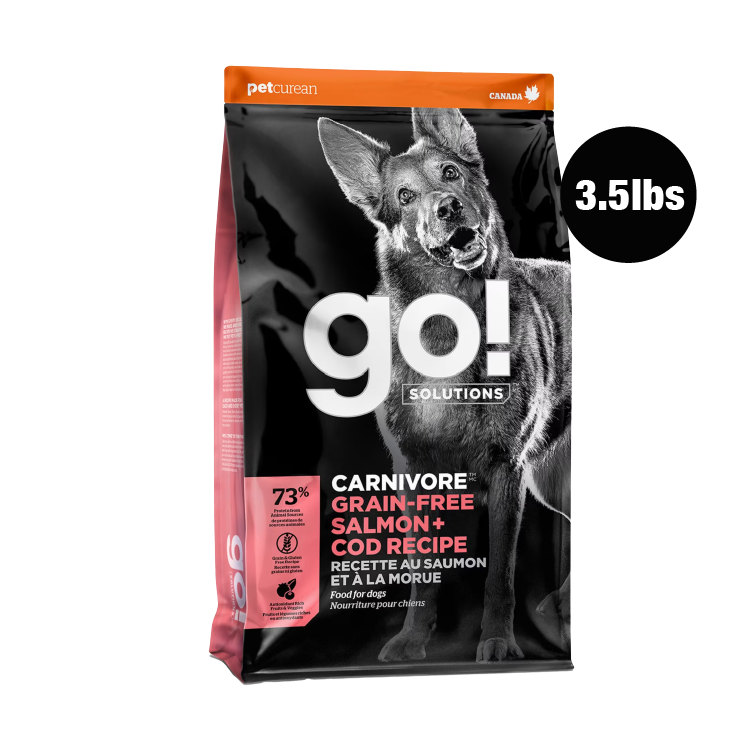Go! Solutions 活力營養系列－無穀物 三文魚+鱈魚 狗糧配方3.5lbs