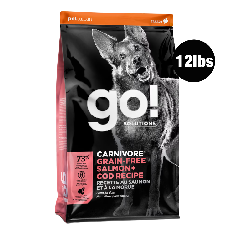 Go! Solutions 活力營養系列－無穀物 三文魚+鱈魚 狗糧配方12lbs