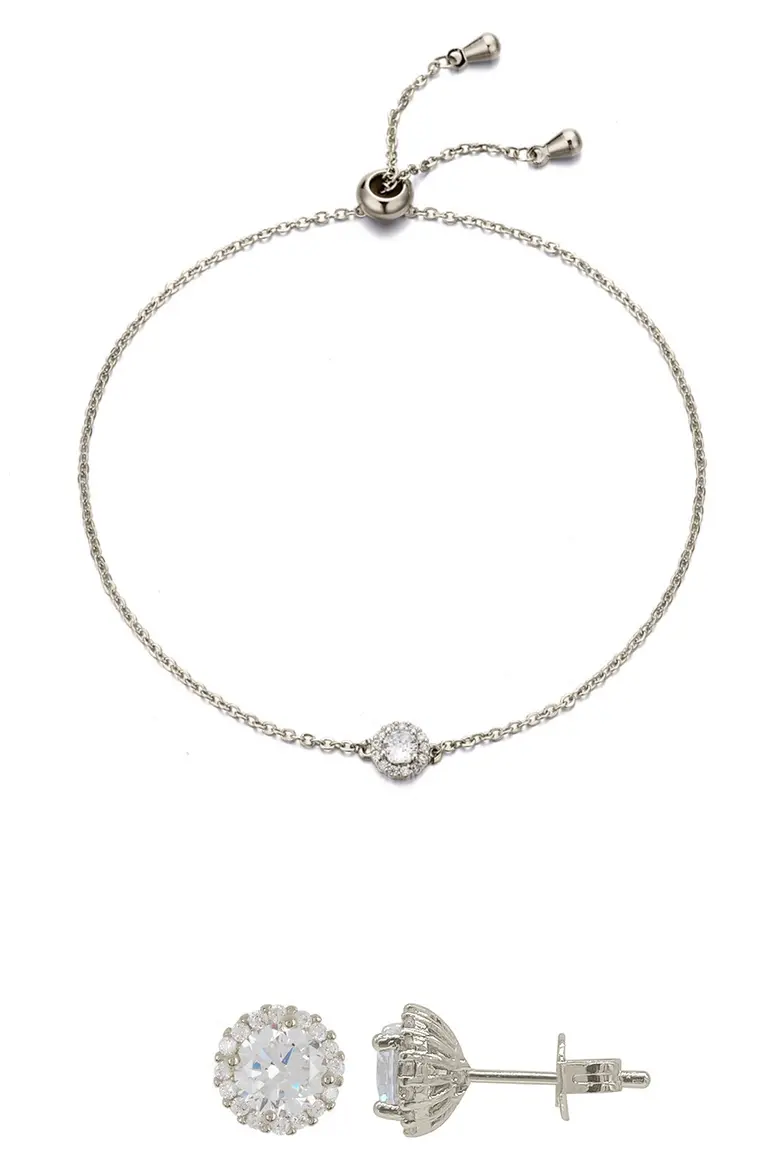 【預購】Adornia H081504 Halo 耳釘及滑扣手鏈套裝 (銀色)
