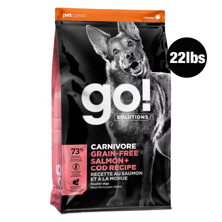 Go! Solutions 活力營養系列－無穀物 三文魚+鱈魚 狗糧配方22lbs
