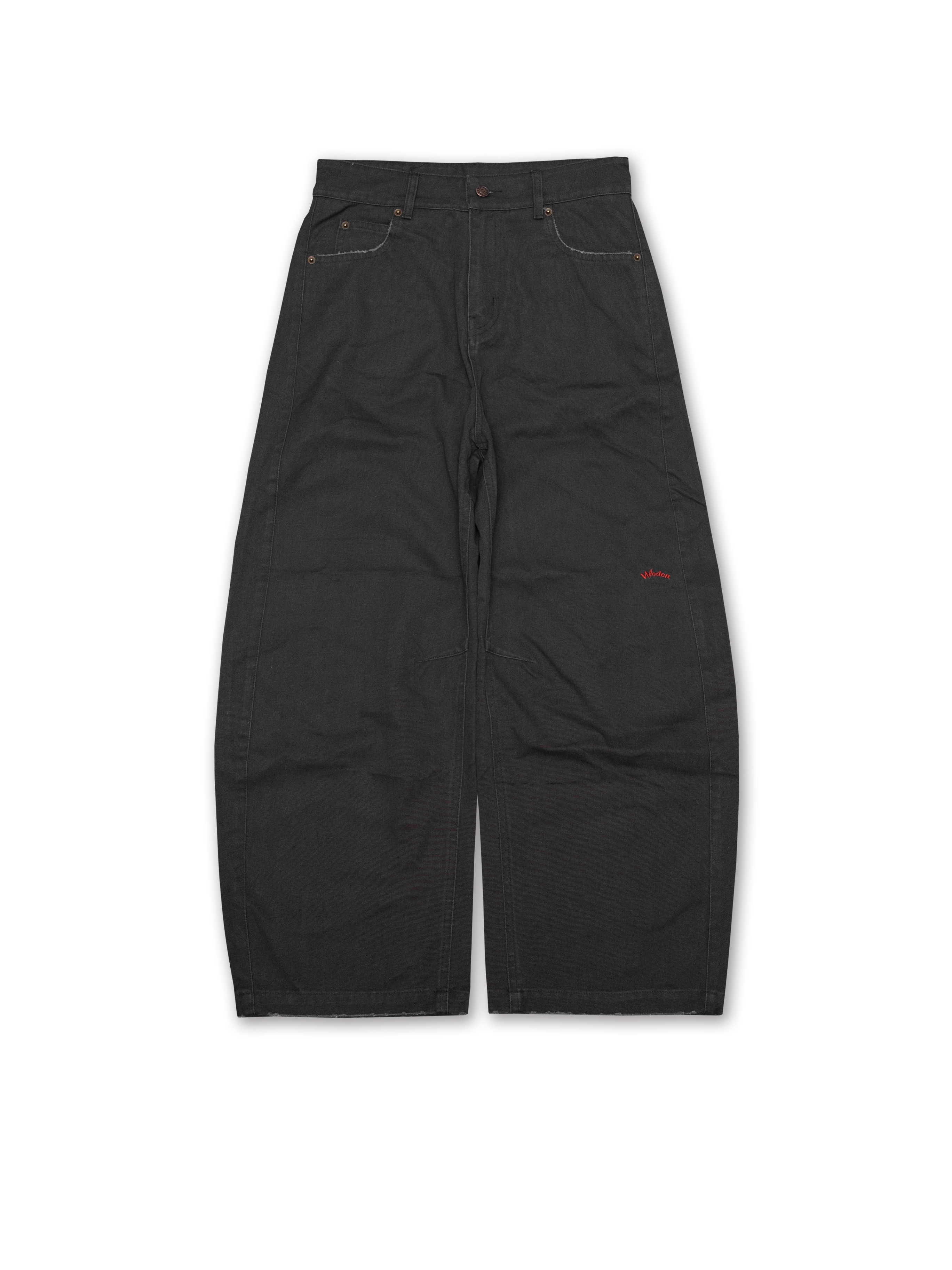 【車庫服飾】WODEN 051 Wash Embroidery Curved Pants
