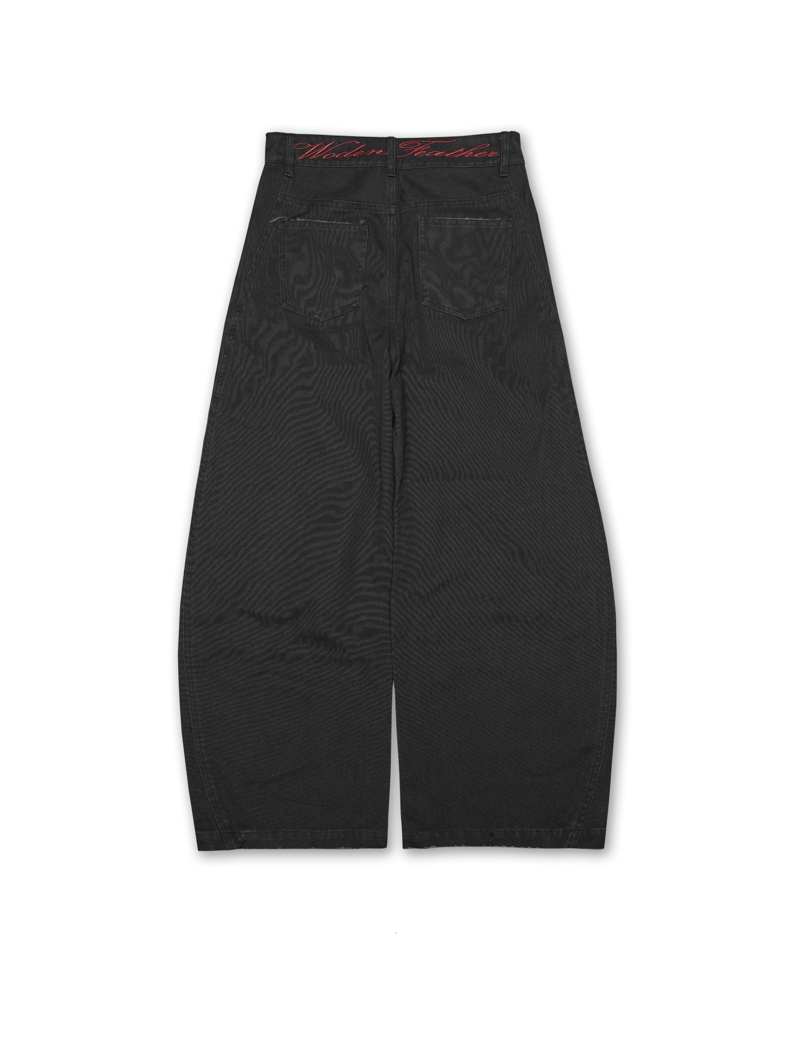 【車庫服飾】WODEN 051 Wash Embroidery Curved Pants