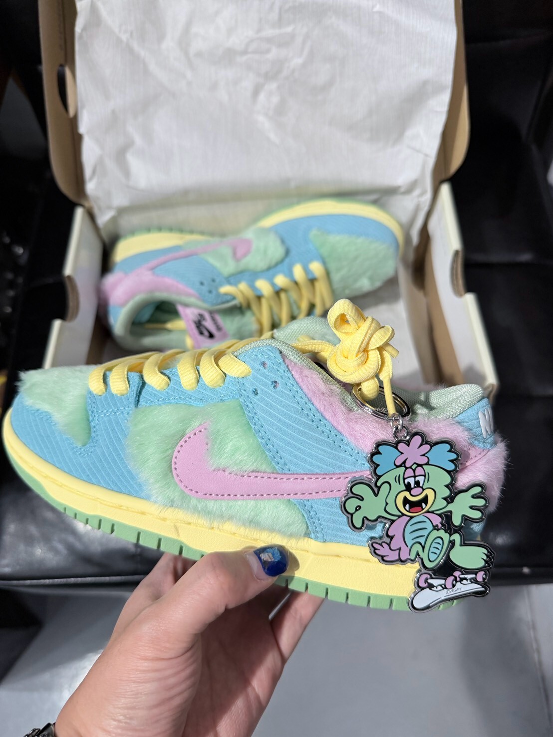 Verdy x Nike Dunk SB 絕版聯名 燈芯絨 糖果配色毛毛低筒