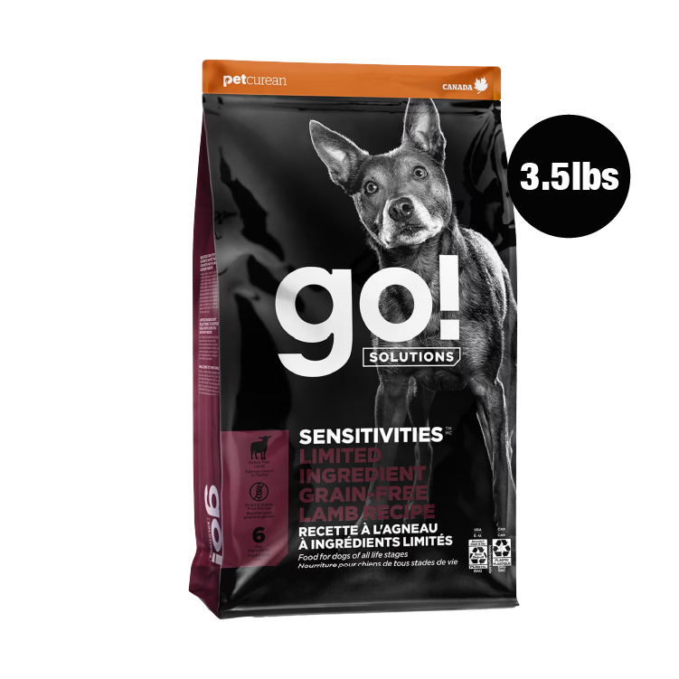 Go! Solutions低敏系列-單⼀肉源 無穀物 羊肉 狗糧配方 3.5lbs