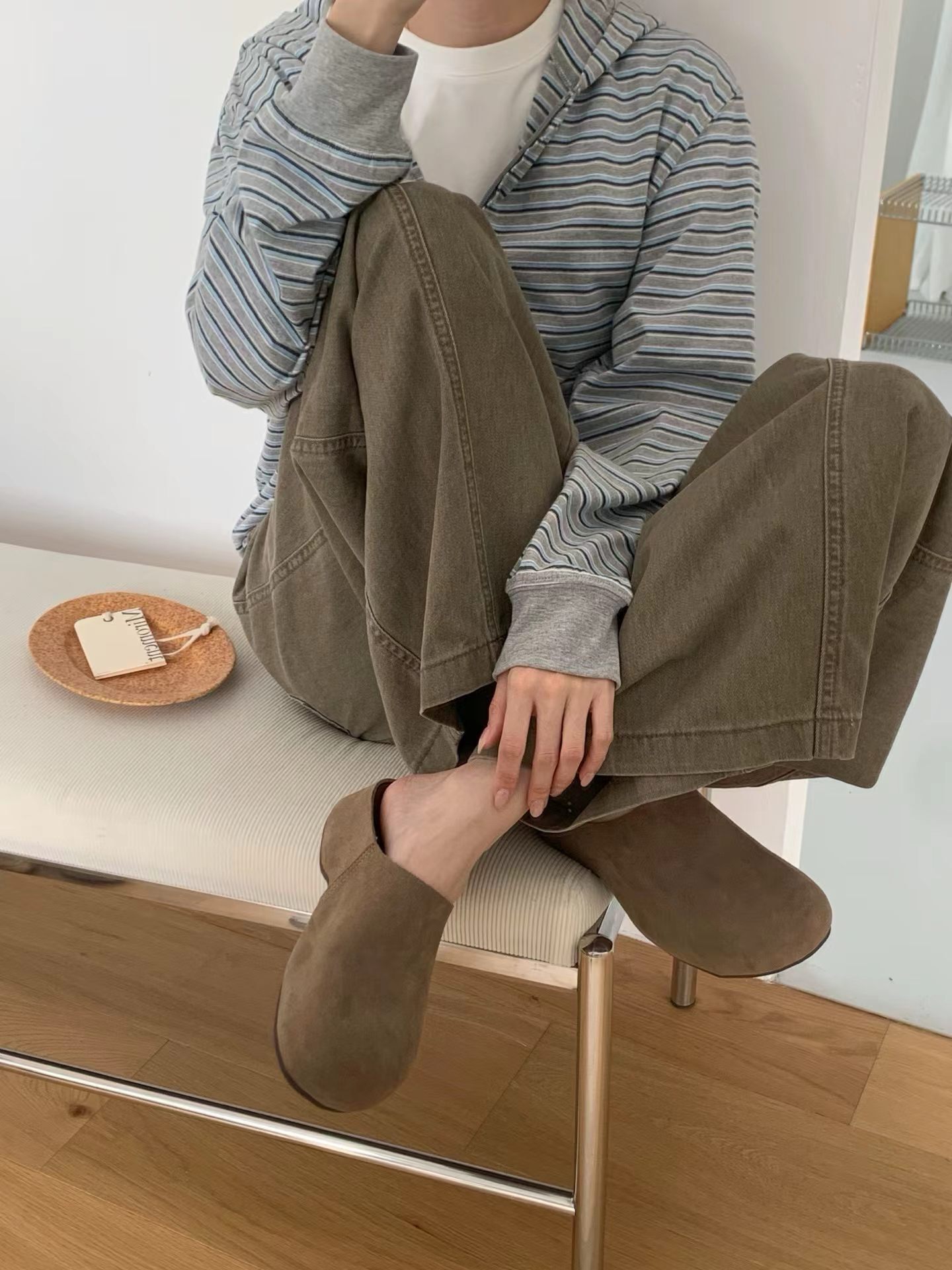 厚底5m百搭兩穿勃肯鞋(35-40)