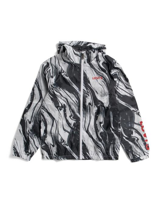 【預購】LEVIS H0815159 童裝防風外套 (黑白色)