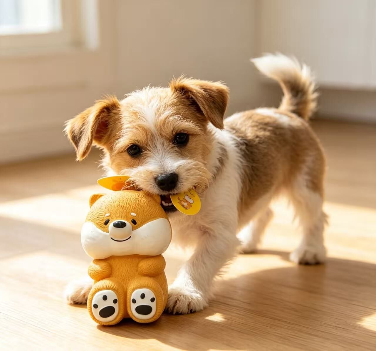 EETOYS LATEX BEAR SQUEKY DOG TOY