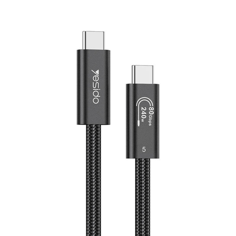 Yesido USB Type-C 轉 Type-C 240W 80Gbps 16K 數據線 CA211 1m