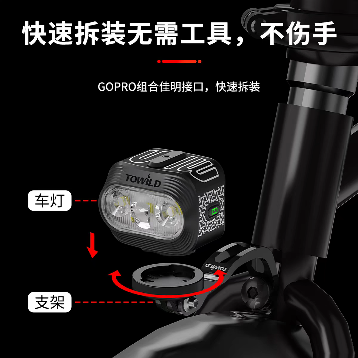 TOWILD BL‑MINI 折疊車專屬前燈