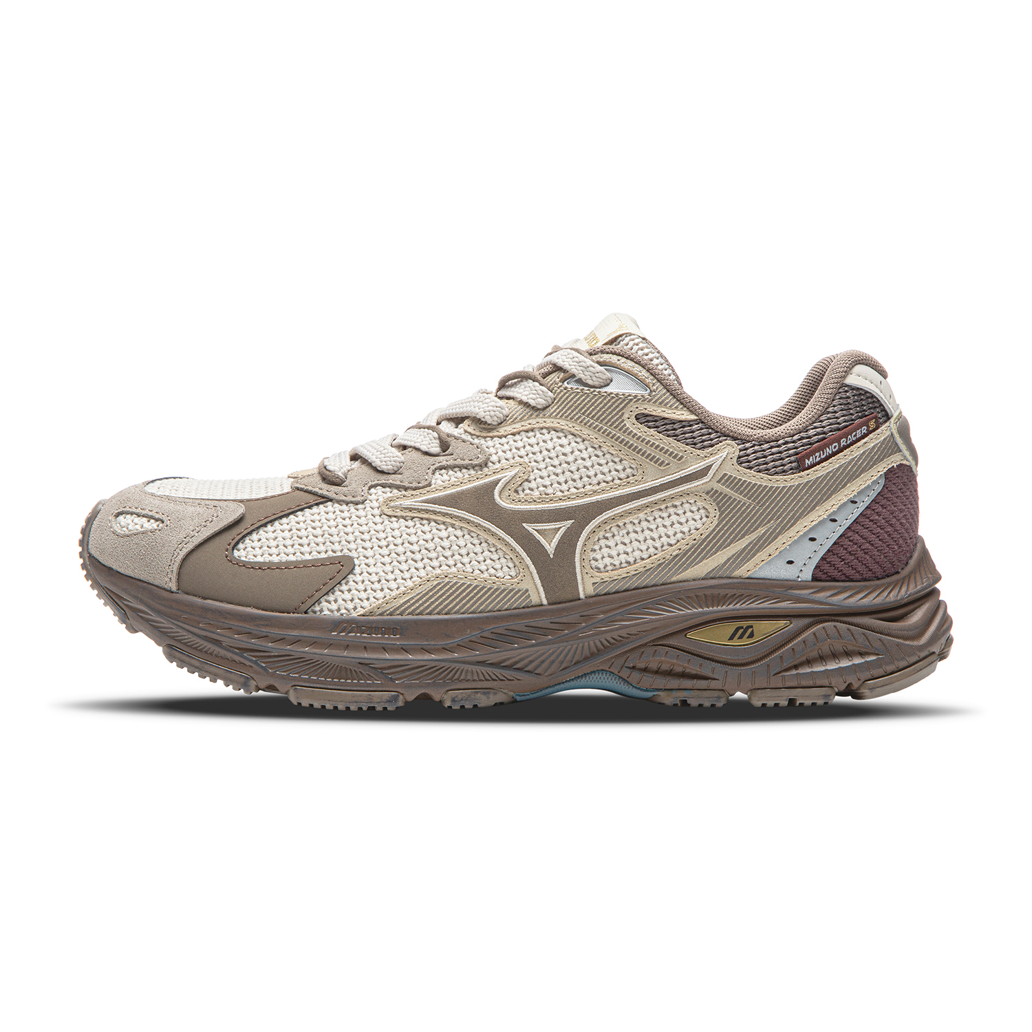 【代購】Mizuno Racer S Low top Running Shoes Unisex Rain Umber D1GH253518