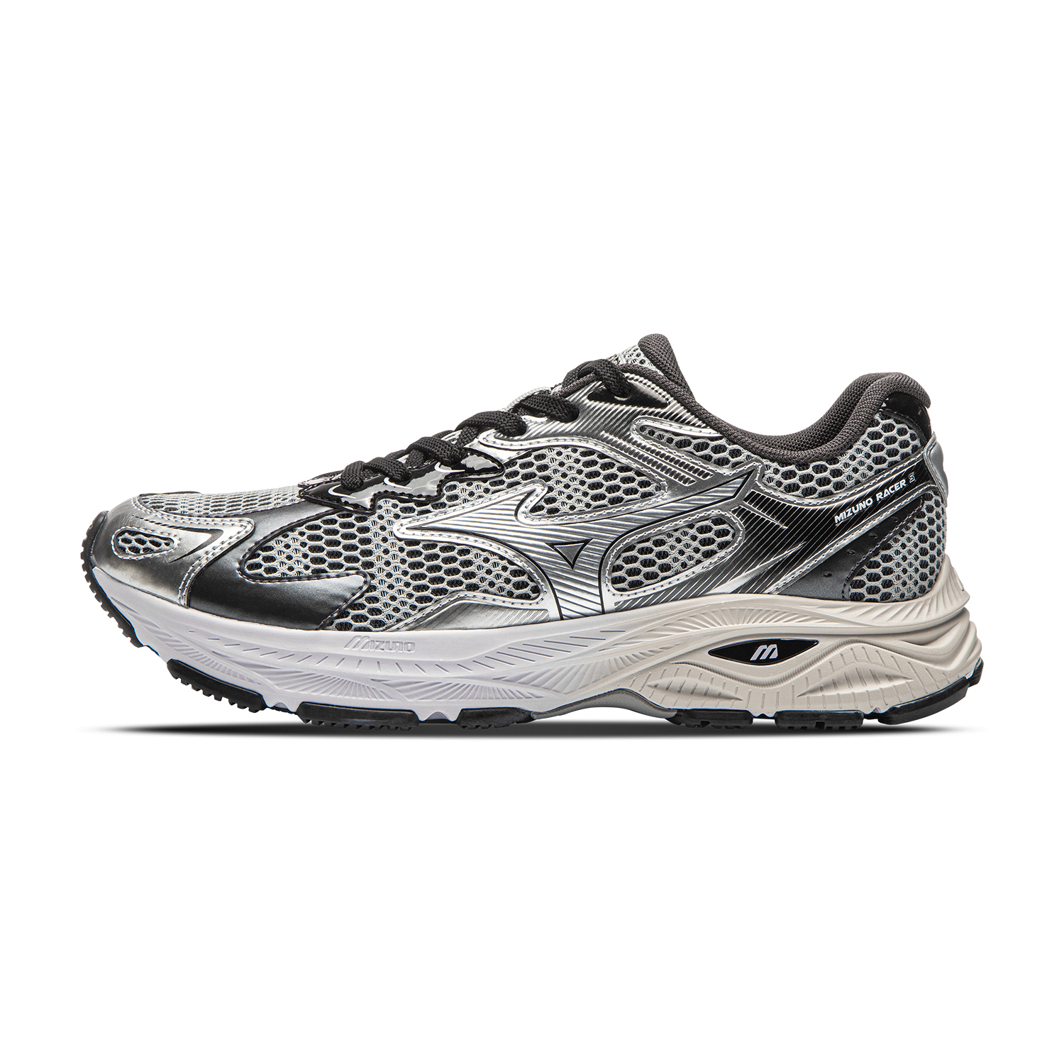 【代購】Mizuno Racer S Low top Casual Running Shoes Unisex Deep Dark Gray D1GH253517
