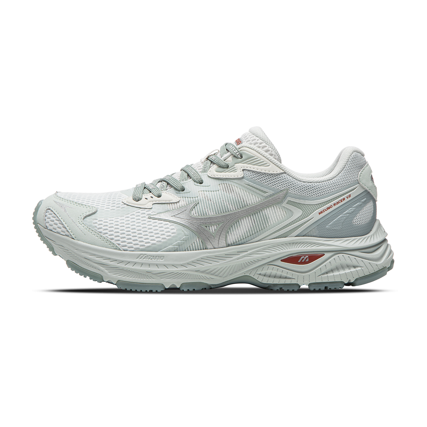【代購】Mizuno RACER V2 Abrasion Resistant Breathable Low top Running Shoes Unisex Light Floral Blue D1GH250612