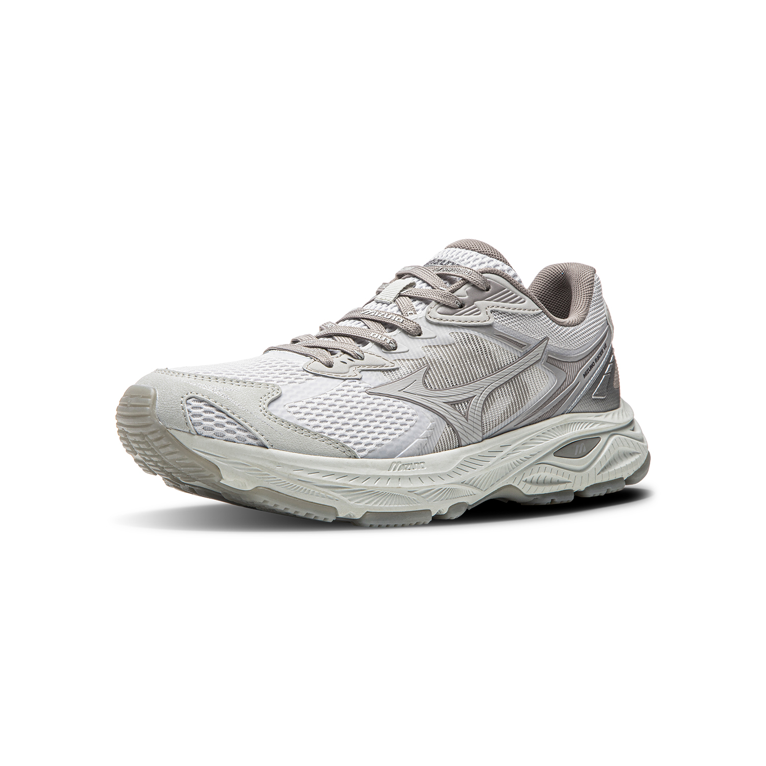 【代購】Mizuno RACER V2 Abrasion Resistant Breathable Low top Sprint Running Shoes Unisex Oyster Mushroom Ash D1GH250614