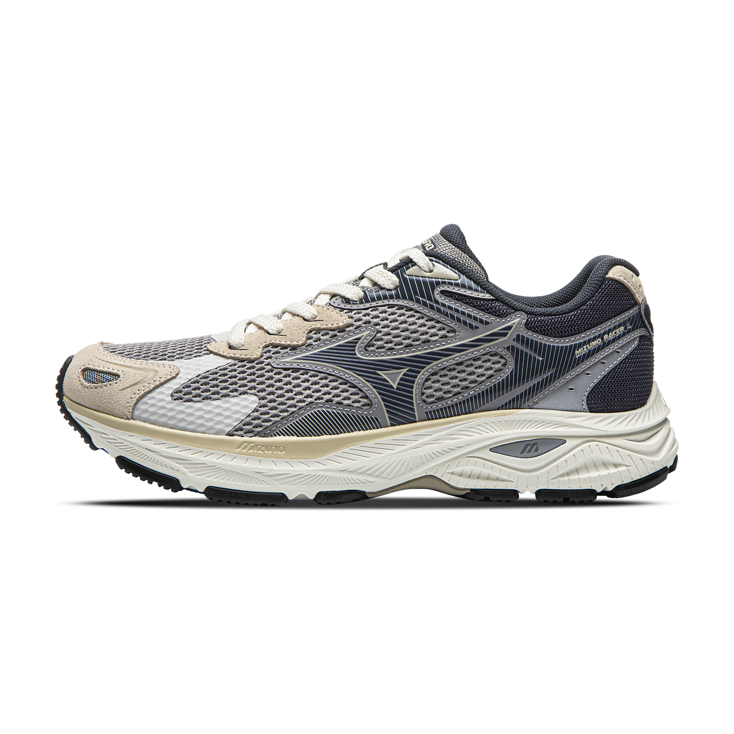 【代購】Mizuno Racer S Low top Running Shoes Unisex Feather Gray D1GH253513