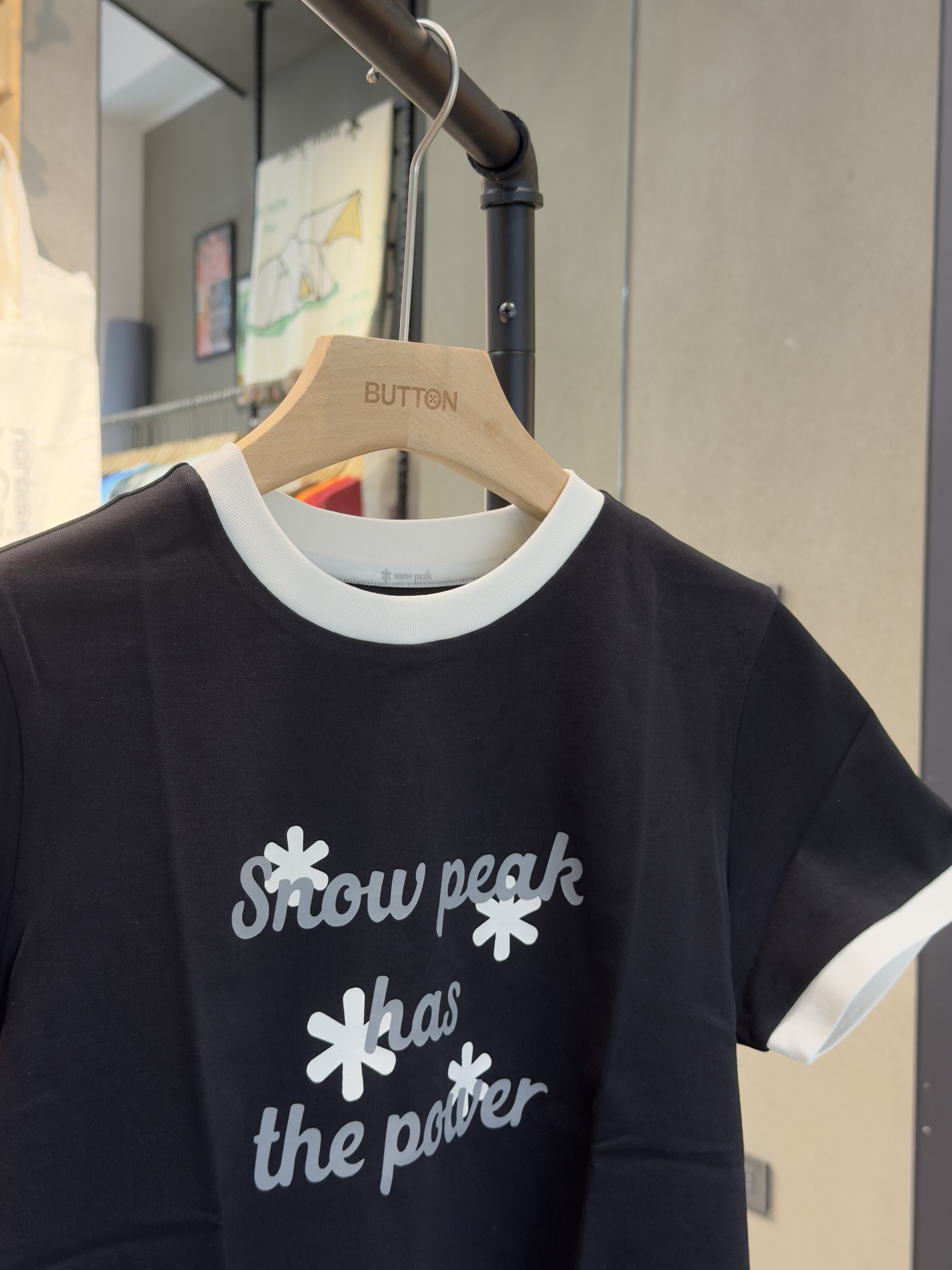 【零碼折扣】Snow Peak Cotton Women Ringer Short Sleeve T-shirts 女款 文字power雪花片 短tee S25MWFTS63
