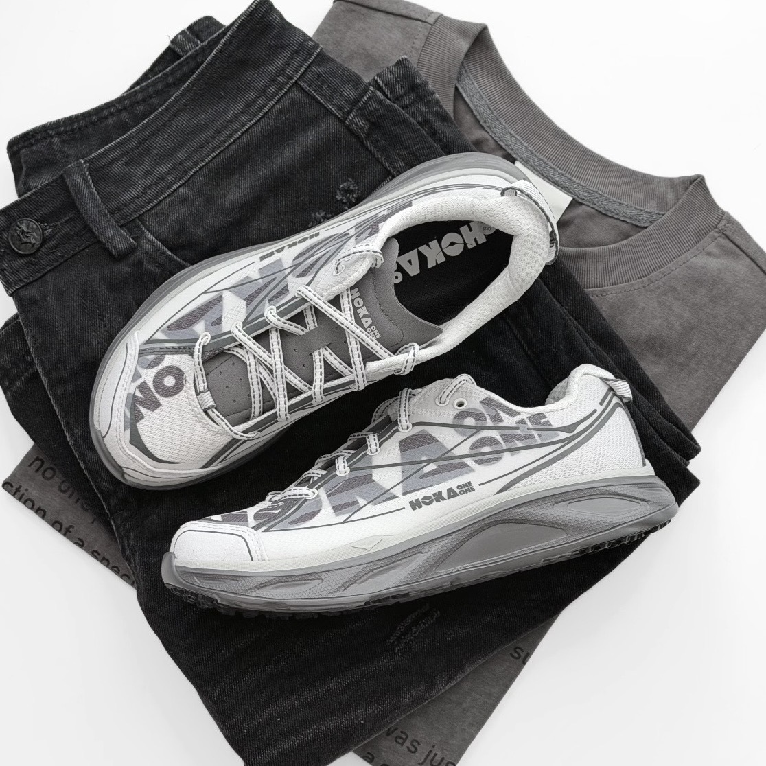 HOKA ONE ONE HUAKA PRO 白灰 太空灰 緩震 跑步鞋 男女 1176672-CTLL