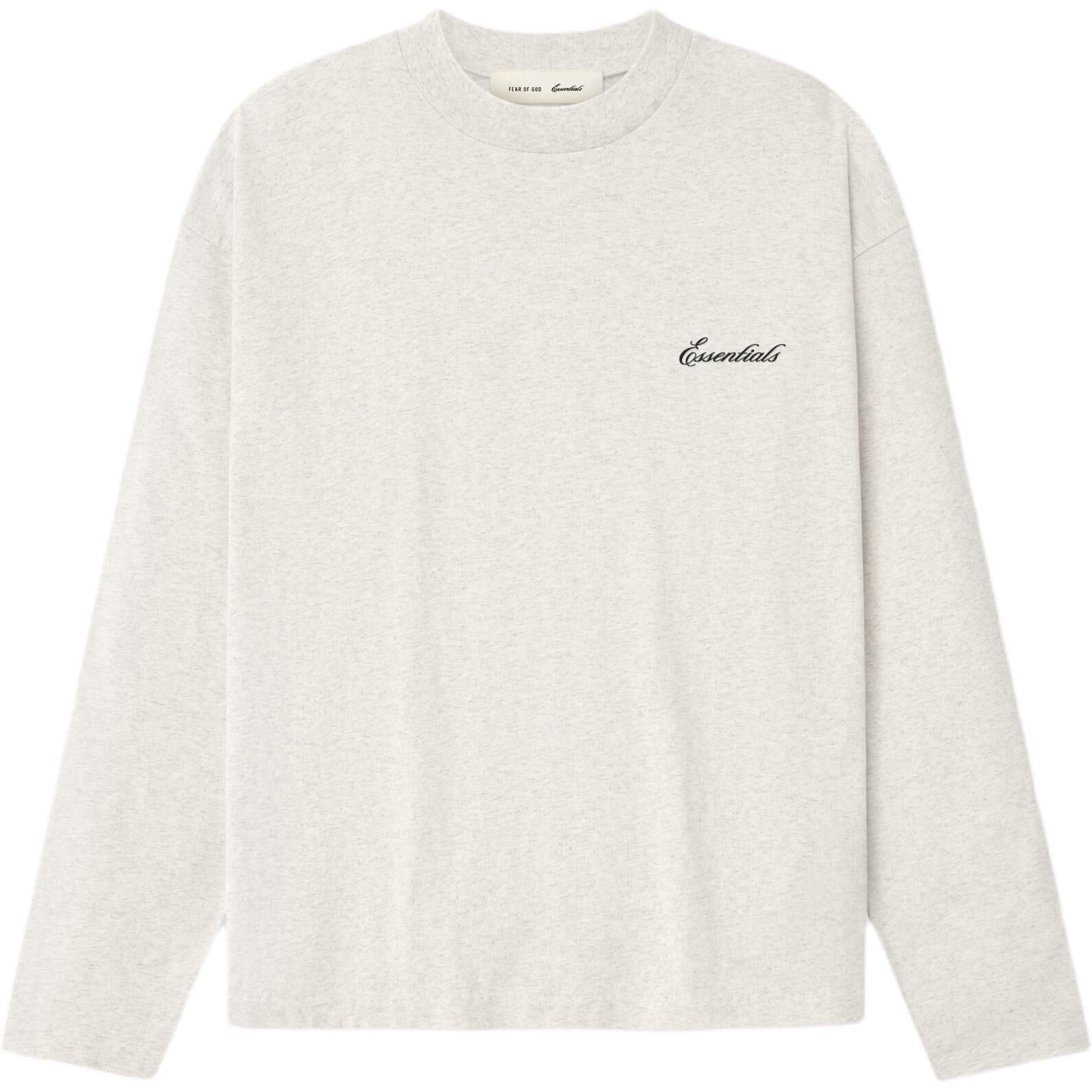 【代購】Fear Of God Essentials SS26 CLASSIC FIT LONG SLEEVE TSHIRT OATMEAL HEATHER T Shirt Unisex 125AS264502F