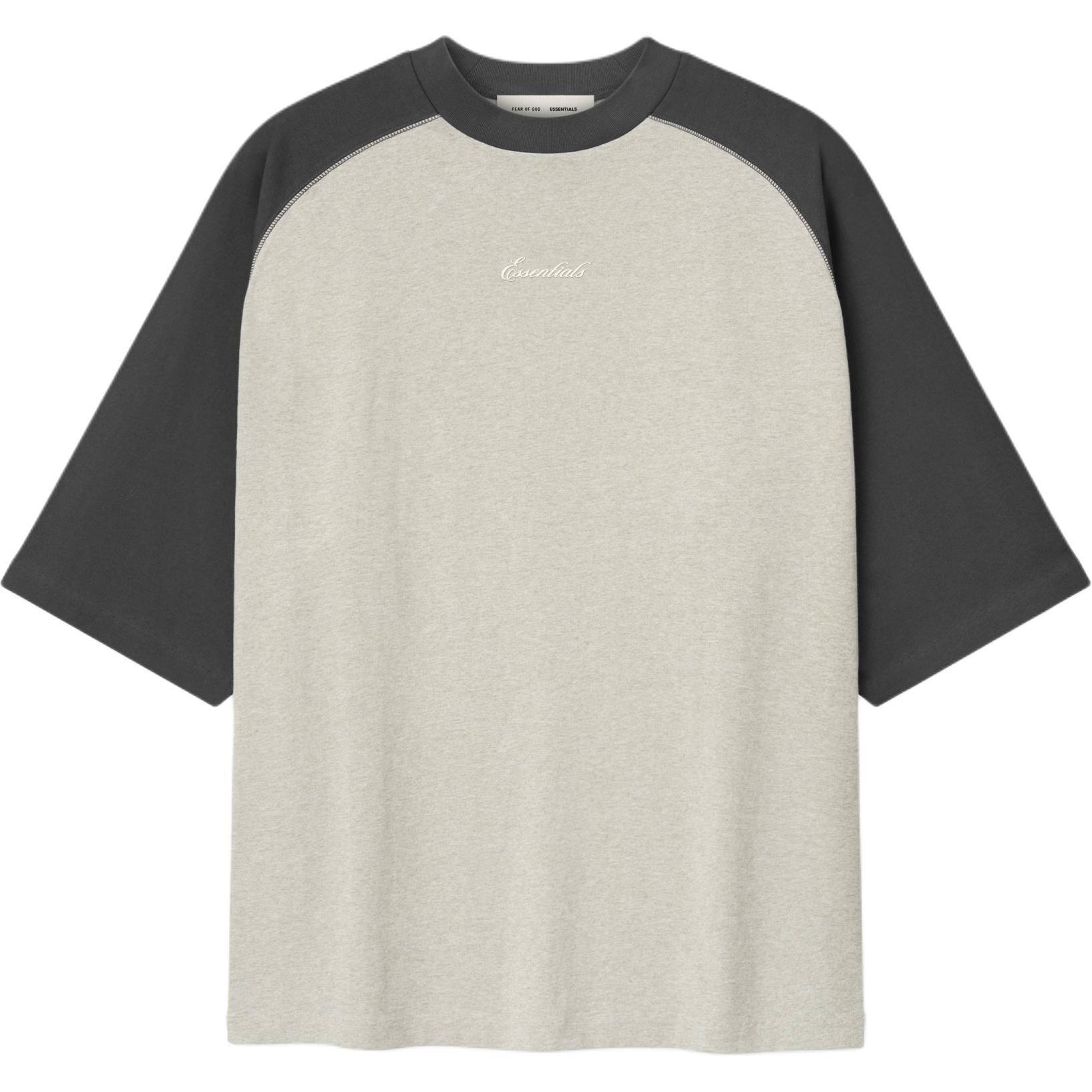 【代購】Fear Of God Essentials SS26 SIGNATURE BASEBALL TEE HEATHER STONE/IRON GREY T Shirt Men's 125SP264061F