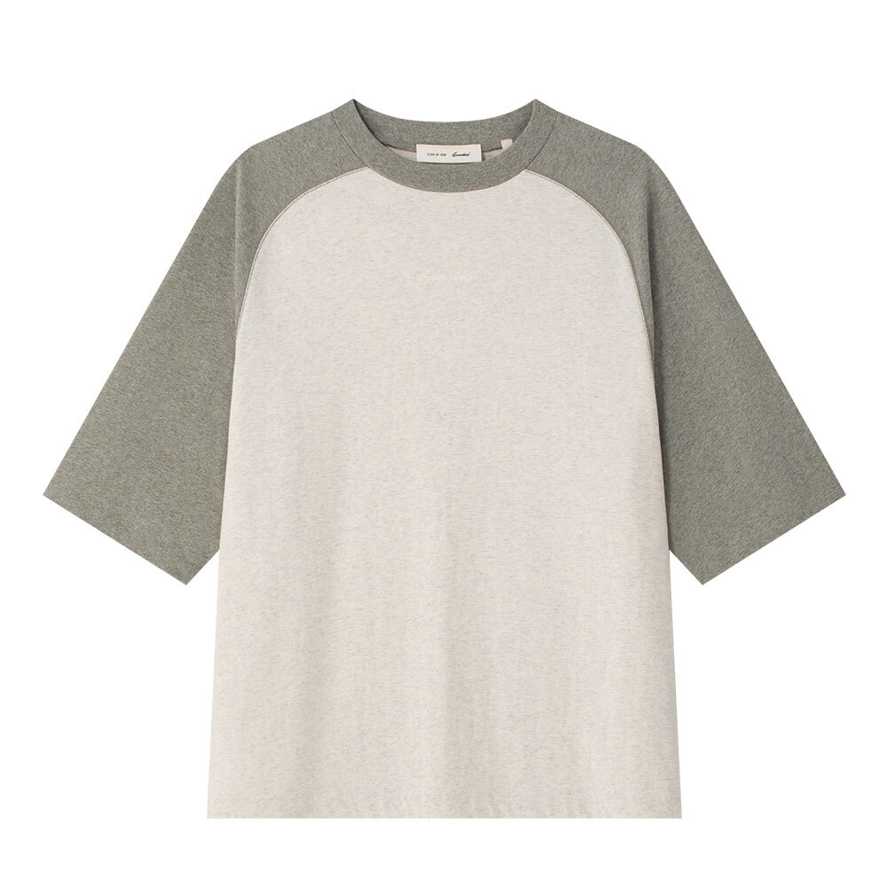 【代購】Fear Of God Essentials SS26 SIGNATURE BASEBALL TEE OATMEAL/CONCRETE HEATHER T Shirt Unisex 125SP264062F