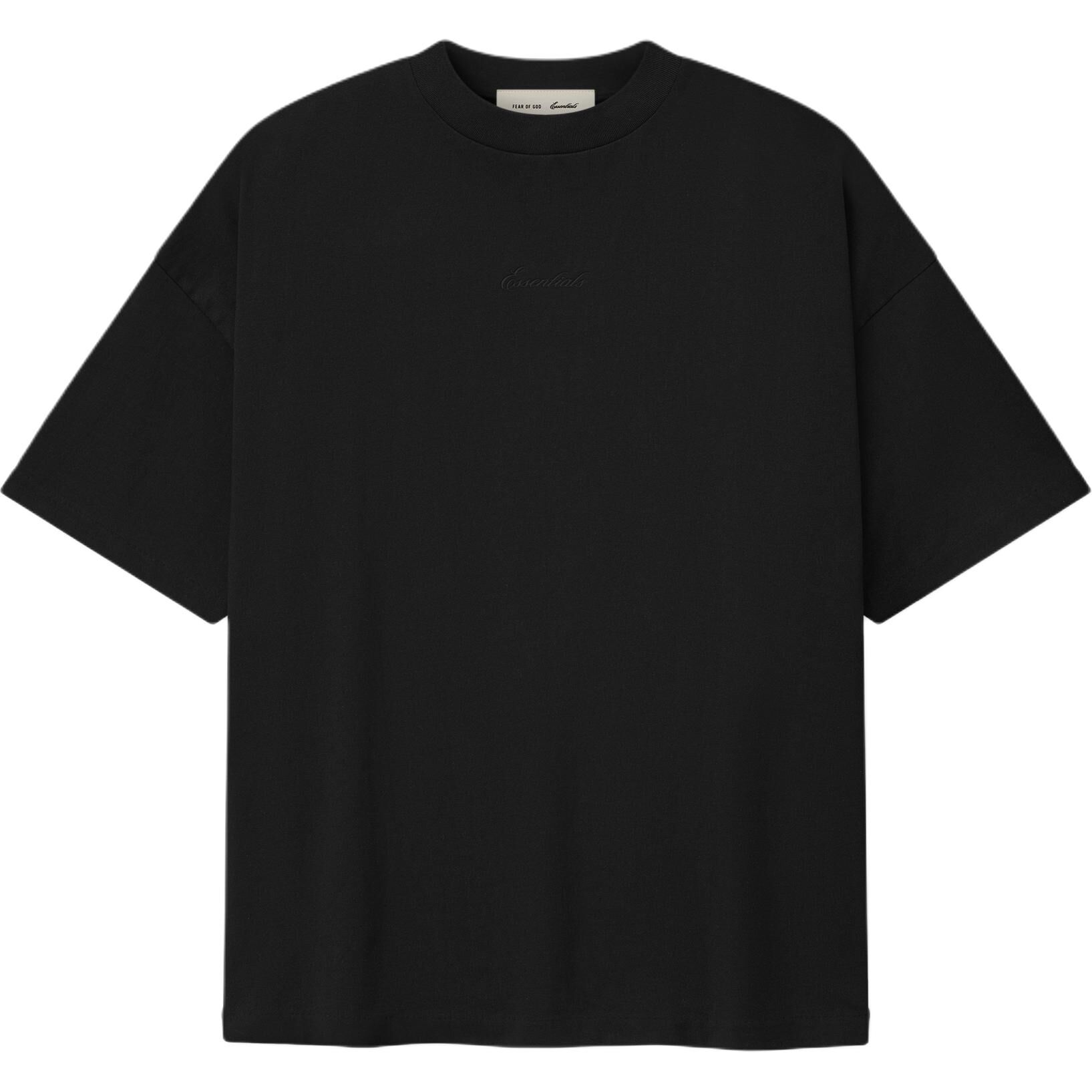 【代購】Fear Of God Essentials SS26 SIGNATURE 90'S SHORT SLEEVE TEE BLACK T Shirt Unisex 125SP264591F