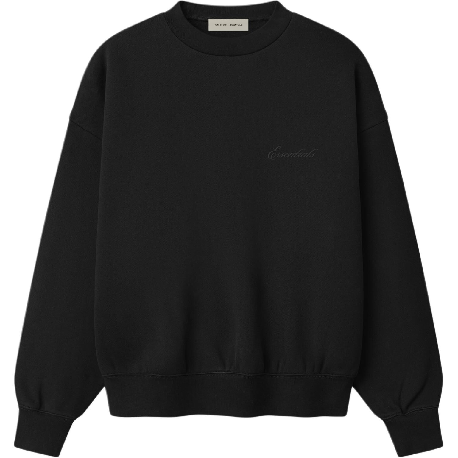 【代購】Fear Of God Essentials SS26 CLASSIC CREWNECK SWEATSHIRT VINTAGE BLACK Sweatshirt Unisex 192AS262042F