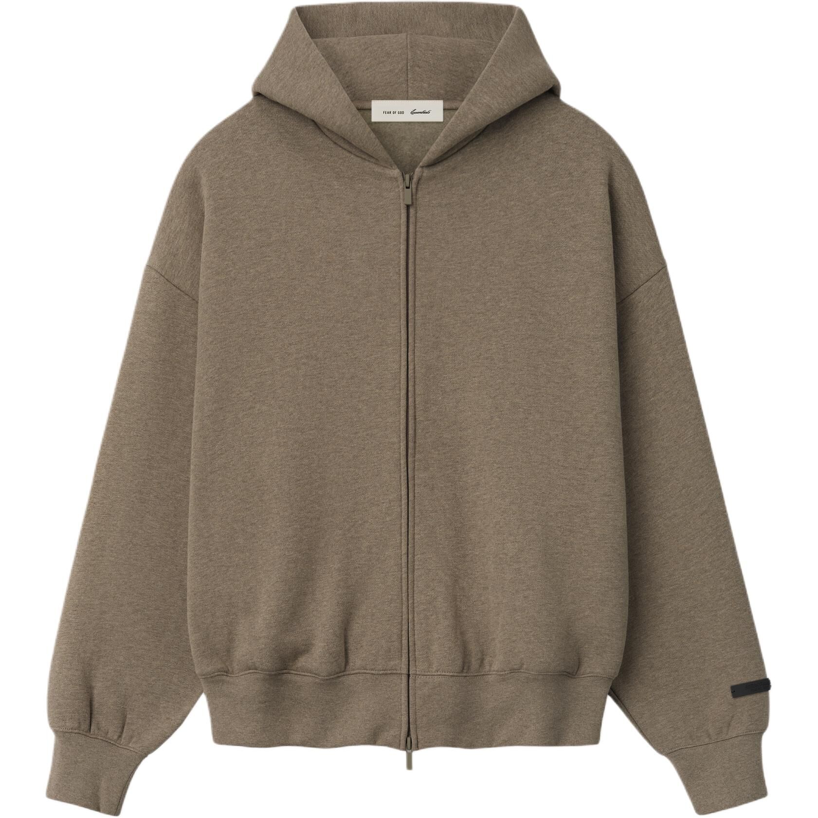 【代購】Fear Of God Essentials SS26 CLASSIC FIT FLEECE ZIPUP HOODIE HOMESTEAD HEATHER Sweatshirt Unisex 192AS262072F