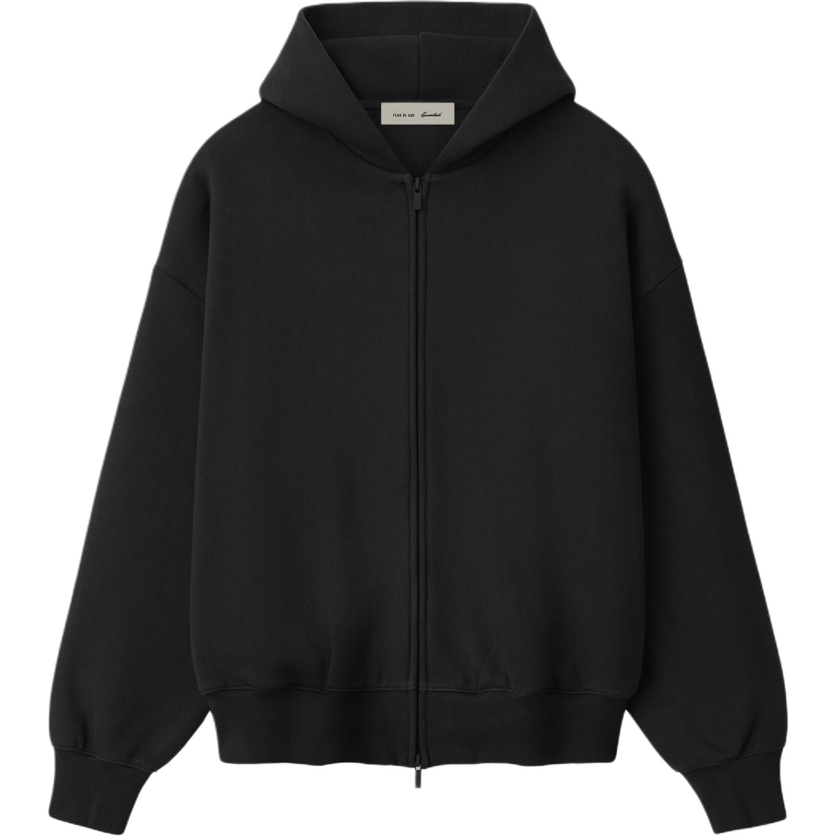 【代購】Fear Of God Essentials SS26 CLASSIC FIT FLEECE ZIPUP HOODIE VINTAGE BLACK Sweatshirt Unisex 192AS266581F