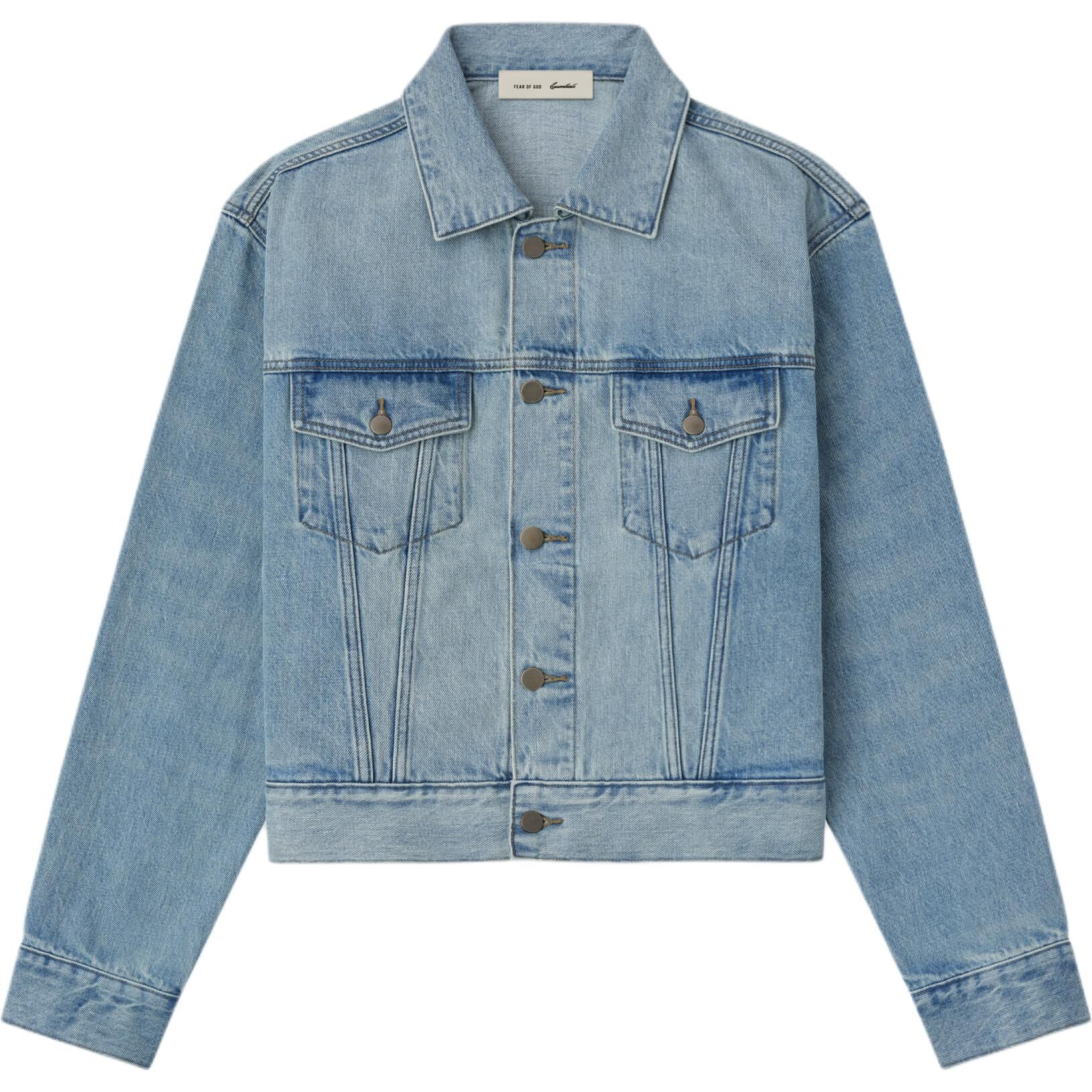 【代購】Fear Of God Essentials SS26 CLASSIC DENIM JACKET BLUE Denim Jacket Unisex 202SP264431F