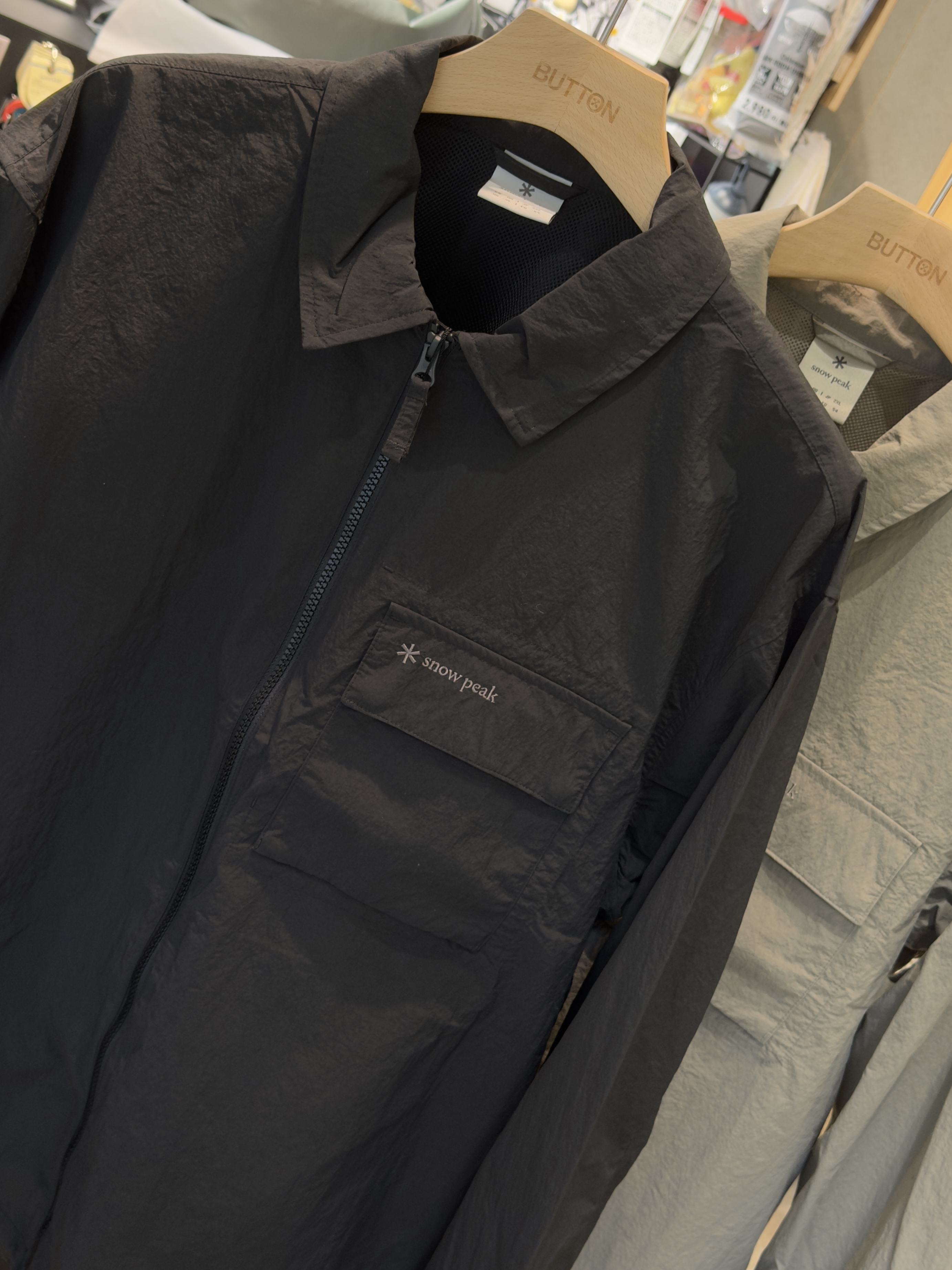 【零碼折扣】Snow Peak Papery Shirts Jacket 胸前單口袋 翻領 拉鍊 外套 S25ZMLSH54