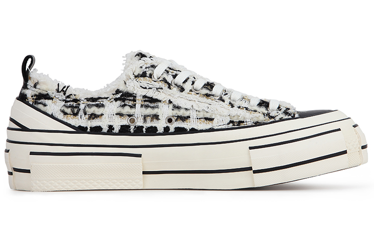 【代購】XVESSEL Low top Canvas Shoes Unisex Black White S22X40B