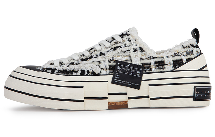 【代購】XVESSEL Low top Canvas Shoes Unisex Black White S22X40B
