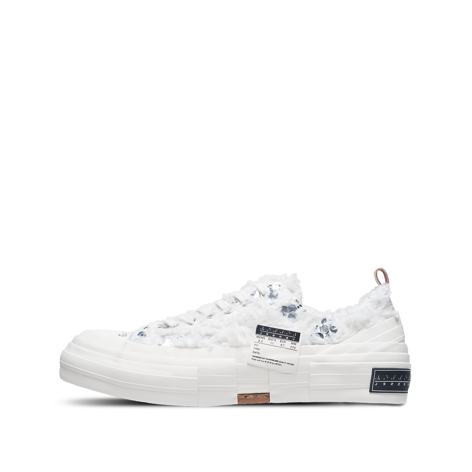 【代購】XVESSEL Swan Dream Low top Canvas Shoes Unisex White Silver S23X13S