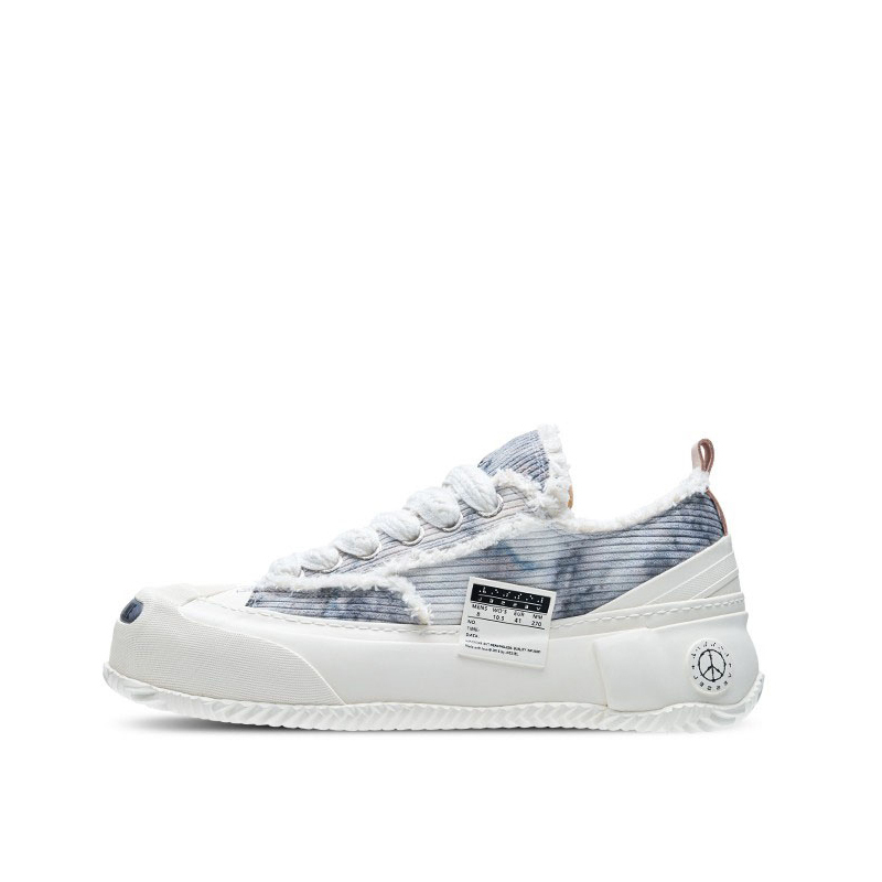 【代購】VESSEL G.O.P. 2.0 Marshmallow Lows Corduroy Gray Tie Dye Low top Canvas Shoes Unisex White Gray F22X94G