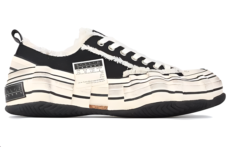【代購】VESSEL G.O.P. Lows O.G. Gene Mutation Twist Shoe Low top Canvas Shoes Unisex Black F21X29B