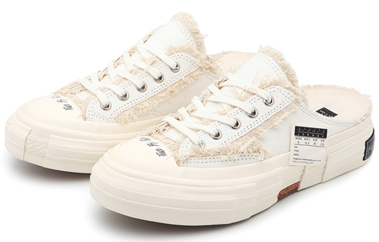 【代購】XVESSEL Rubber Sole Closed Toe Slippers Unisex White S20X005W
