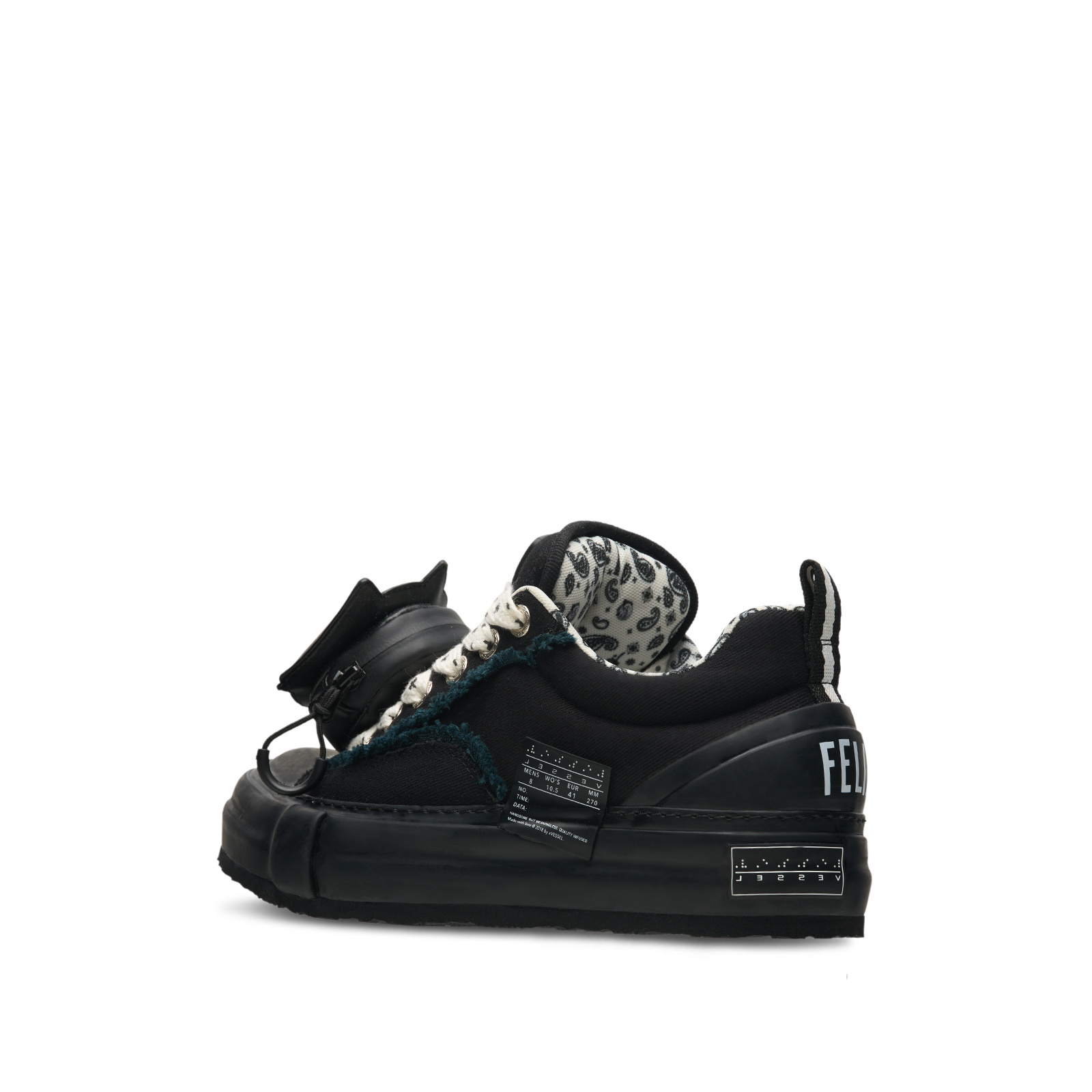 【代購】VESSEL Low top Canvas Shoes Unisex Black S24X12B
