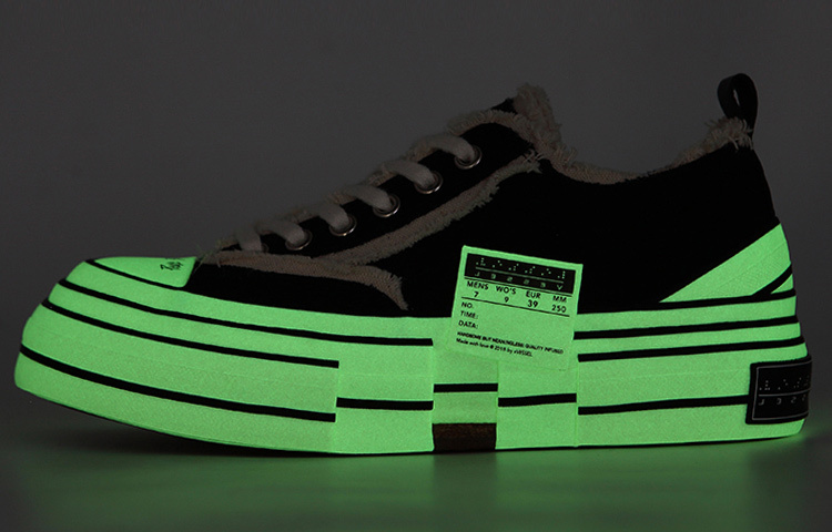 【代購】XVESSEL Black Classic 2.0 Upgraded Hidden Wedge 5cm Low top Canvas Shoes Unisex F19X005B