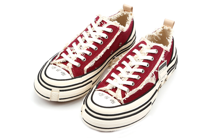 【代購】VESSEL G.o.p. Lows Red Low top Canvas Shoes Unisex Burgundy S19X001R