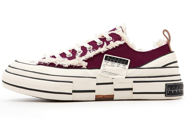【代購】VESSEL G.o.p. Lows Red Low top Canvas Shoes Unisex Burgundy S19X001R